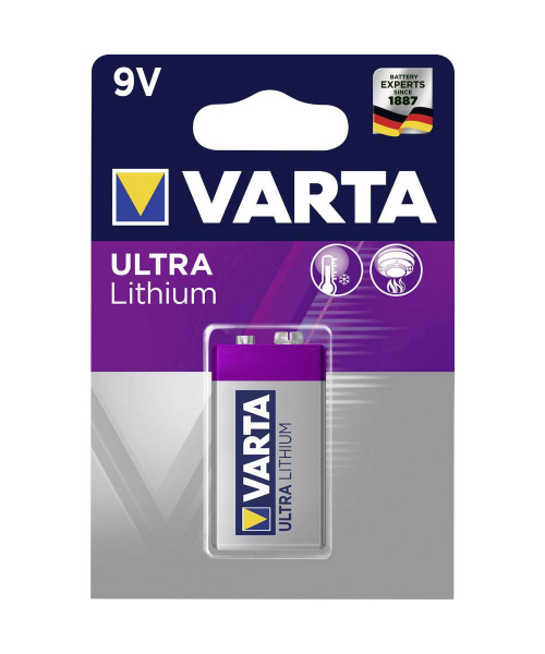 Lithium 9V Varta battery