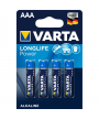 Blister 4 pilas alcalinas 1. 5V LR03 Varta alta de energía