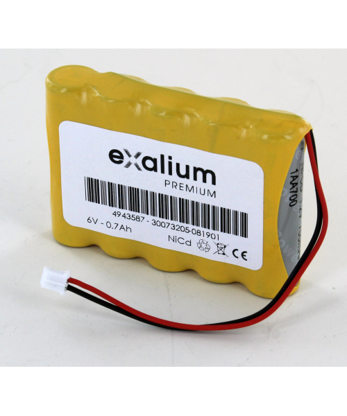 Batterie NiCd 6V 0.7Ah 5S1P AvCo/SaSu