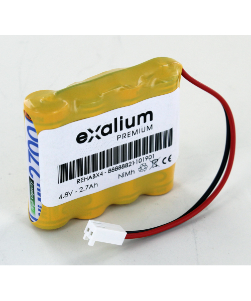 Batterie 4.8V 2,5Ah pour stimulateur musculaire RehabX4 CEFAR (X4) (REHAB)