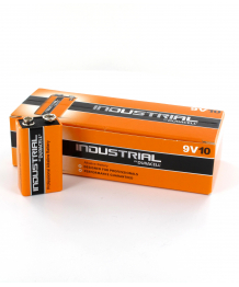 Box of 10 batteries alkaline plus 9V Industrial Duracell 6LR61 (ID1604)