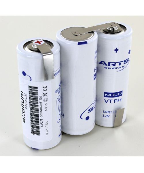 Batterie Ni-Cd 3,6V 7Ah 3VTF-CC Saft (137279) - Vlad