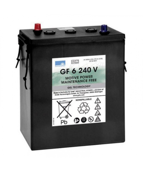 Batterie Plomb Gel 6V 240Ah (312x183x359) Semi-Traction Exide (GF 06 240 V)