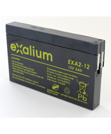 Batería de plomo 12V 2Ah (150x20x85) Exalium (EXA2-12)
