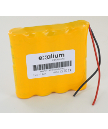 Batterie Ni-Cd 9,6V 1,8Ah 8VRECS1800 + Fils 10cm Saft ( ex PC01877) (805747)