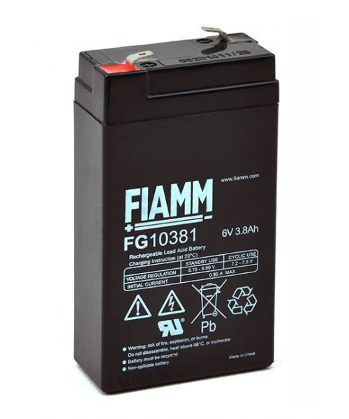 Lead 6V 3.8Ah battery (66 x 33 x 118) Fiamm