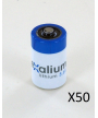 Plateau de 50 Piles lithium 1/2AA 3.6V 1.2Ah EXALIUM (ER14250/S)