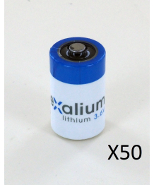 Plateau de 50 Piles lithium 1/2AA 3.6V 1.2Ah EXALIUM (ER14250/S)