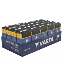 Boite de 20 Piles Alcaline 9V - 6LR61 Varta Industrial (4022)