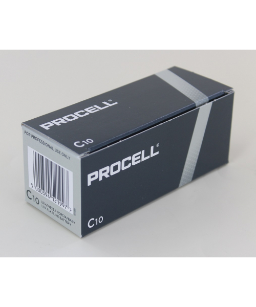 Boite de 10 Piles Alcaline 1,5V Industrial Procell LR14 (ID1400)