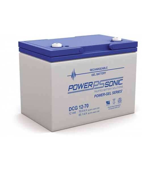Batterie Plomb Gel 12V 70Ah (257x166x214) Power Sonic (DCG12-70)