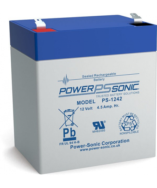 Batterie plomb 12V 4.5Ah (90x70x106) Power Sonic (PS1242)