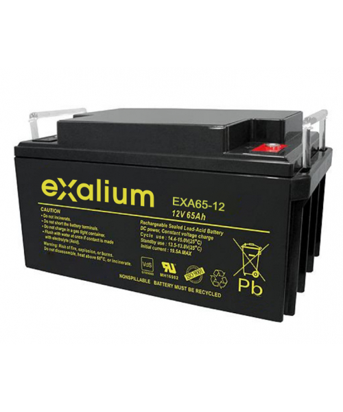 Batteria cavo 12V 65Ah (350 x 166 x 174) EXALIUM (EXA6512)