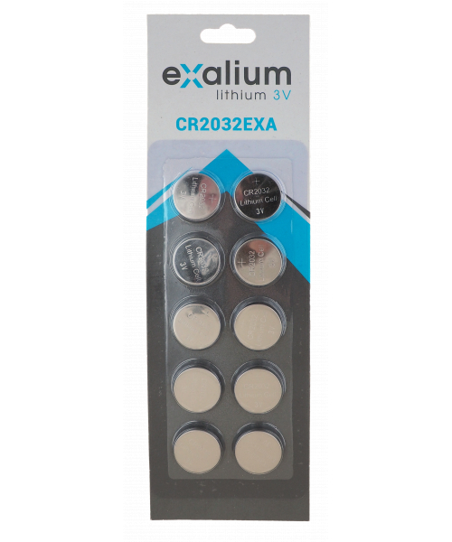 Batteria al litio 3V 230mAh EXALIUM (blister di 10) (CR2032EXA)