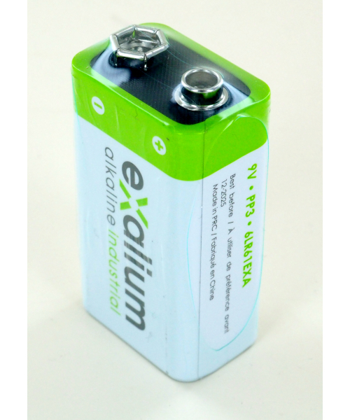 Exalium Industrial 6LR61 9V alkaline battery - Vlad