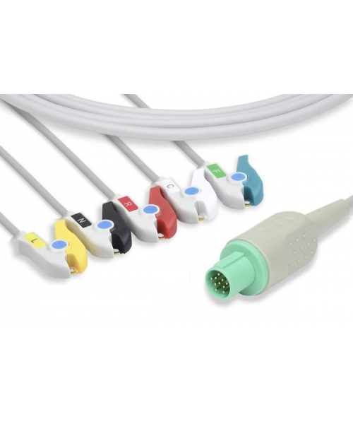 Cable IEC monobloc 5 branches à pince pour Eagle 1000 GE HEALTHCARE