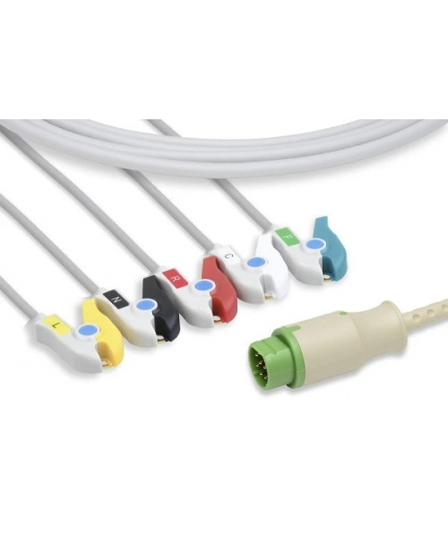 Cable IEC monobloc 5 branches à pince pour Sirecust 400 DRAGER