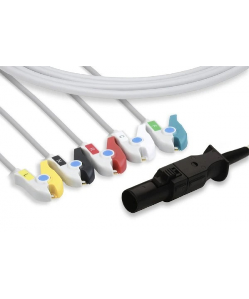 Cable IEC de 5 ramas de clip a plegado para Propaq WELCH ALLYN
