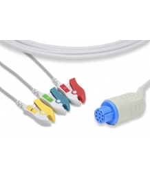Cable monobloc 3 voies à pince pour Cardiocap GE HEALTHCARE