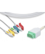 Cable monobloc 3 voies à pinces pour Dash GE HEALTHCARE