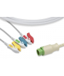 Cable IEC monobloc 3 branches à pince pour Sirecust 400 DRAGER