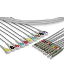 Conjunto de 10 cables IEC para ECG CP100 WELCH ALLYN (WA10-LS-I)