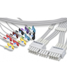 Cable patient IEC 10 fiches pince pour ECG Eli MORTARA (MT10-LP-I)