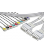 Cable patient IEC 10 fiches pression pour ECG Eli MORTARA (MT10-LS-I)