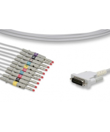 Cable de paciente IEC monobloque 10 enchufes de plátano para AT10 SCHILLER