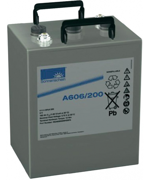 Batterie Plomb 6V 200Ah Exide (272X206X347) (A606/200) 