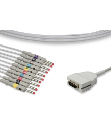 Cable patient IEC monobloc 10 fiches banane pour Eclipse MORTARA