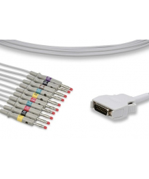 Cable de paciente IEC monobloque 10 enchufes de plátano para Eli MORTARA