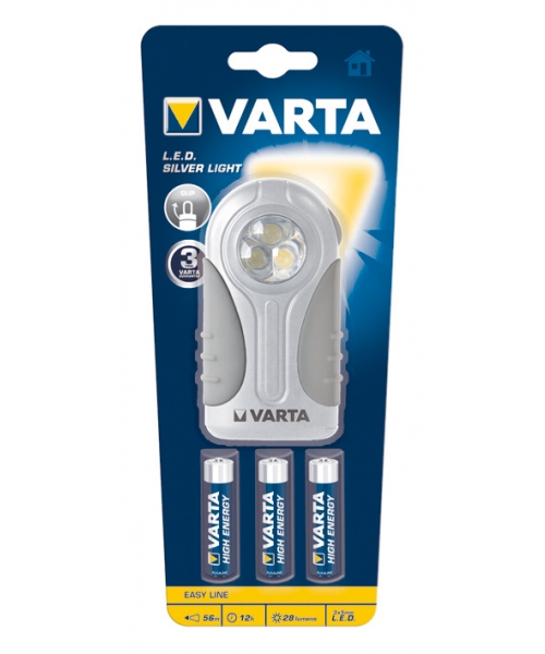 Torche Silver Light Led 3AAA Varta (16647101421)