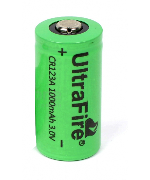 Batterie 3V 1000mAh Li-Ion CR123 Rechargeable ICR123A (CR123R) - Vlad