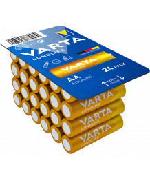 Blister 24 piles alcalines 1,5V LR6 Longlife (4106301124)