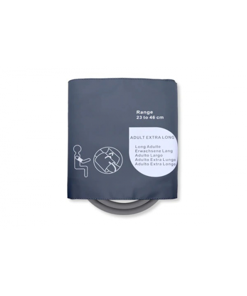 Brassard PNI réutilisable - Sans chambre - 2 tubes - Sans connecteur - Adulte long 27/36