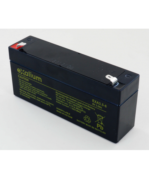 Batterie 6V 3,5Ah pour oxymètre de pouls Satlite Trans DATEX