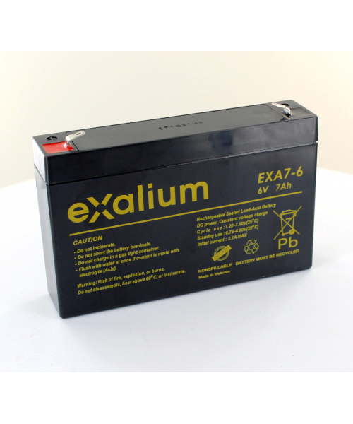 Batterie Plomb 6V 7Ah pour moniteur Sirecust 341 Siemens (EXA7-6)