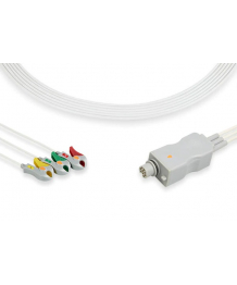 Cable de télémétrie IEC 3 brins finition pince pour LX-7120 FUKUDA (CMT-01FTH-0.8D)