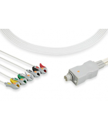 Cable de télémétrie IEC 5 brins finition pince pour LX-7120 FUKUDA (CMT-03FTH-0.8D)