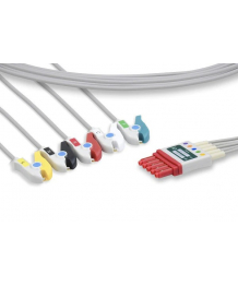 Cable ECG IEC 5 fils à pince pour Intellivue PHILIPS (M1978A)