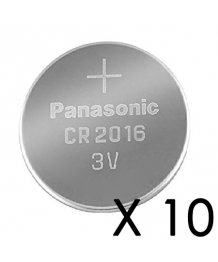 10 Piles Lithium CR2016 3V 90mAh (CR-2016) (CR-2016/BN)