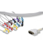Acabado de abrazadera de cable de paciente IEC de 10 vías para Cardiofax C NIHON KOHDEN (BJ-903D)