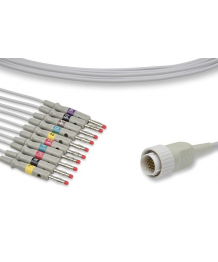 IEC 10-strand patient cable banana plug finish for monitor K1201 KENZ (E10-KZ1-B/I)