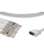 Cable patient IEC 10 brins à fiche banane pour ECG1101 CAREWELL