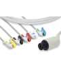 Cable ECG monobloque de 5 vías con abrazaderas para M8000 BIOLIGHT