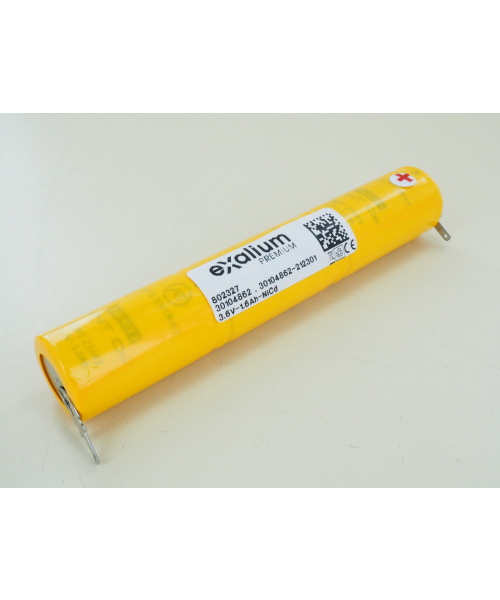 Batterie Ni-Cd 3.6V 1.6Ah 3VNT Cs1600 -Baton-Clip faston 2.7mm (802327)