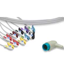 Cable ECG monobloc 10 voies à pince pour LP15 PHYSIOCONTROL
