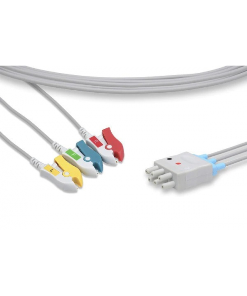 Cable de ECG de abrazadera de 3 vías para Lifescope NIHON KOHDEN
