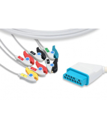 Cable ECG monobloc 6 voies à pinces pour Lifescope NIHON KOHDEN